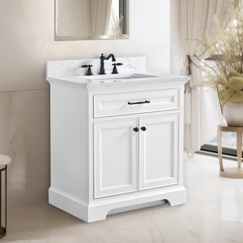 Ensemble de meuble-lavabo simple 30 po Aanayah, White