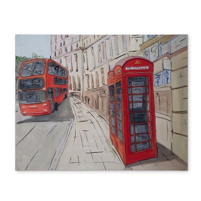 London Bus & Telephone Booth Placemat - Industrial Bedroom Decor