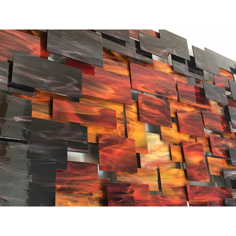 Dusk Handmade Modern Abstract Wall Decor, 29" H x 47" W x 4" D