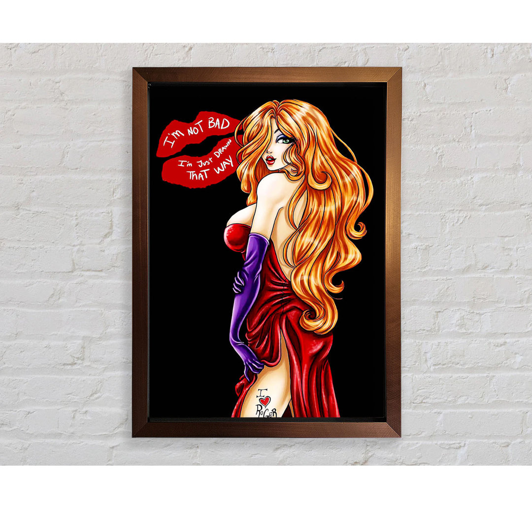 Gerahmtes Wandbild Jessica Rabbit I Love Roger