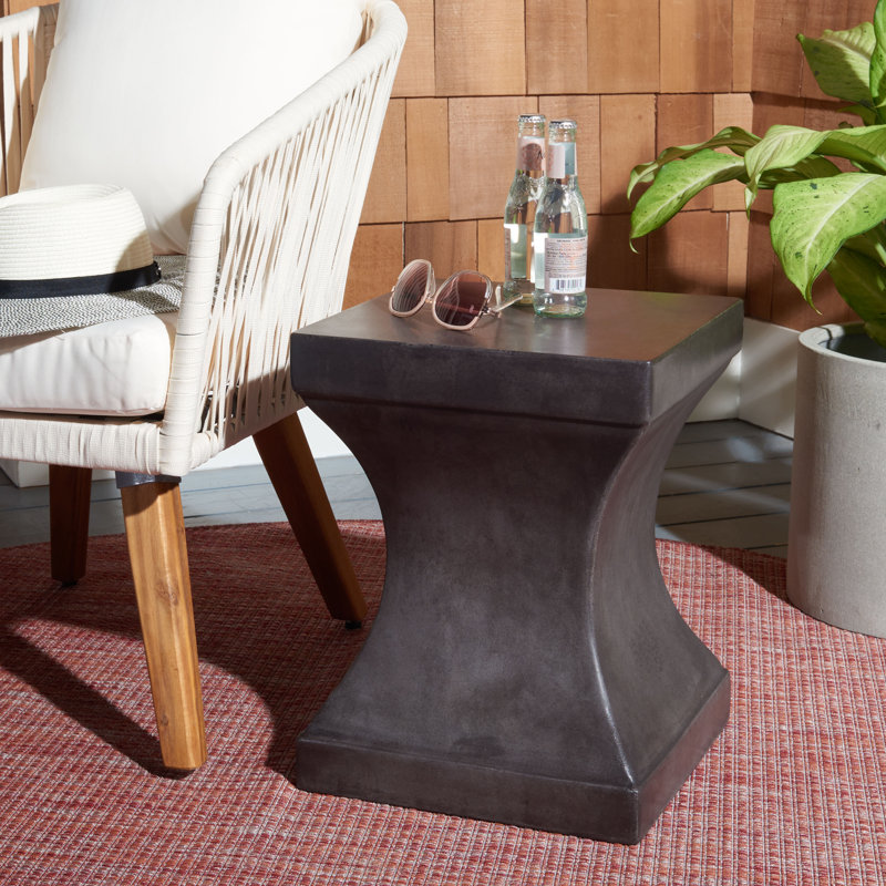 Aleea Concrete Top End Table, Lava