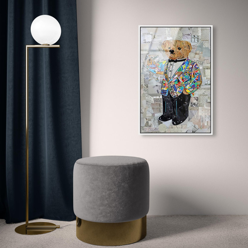 Oliver Gal Tall Elegance by Katy Hirschfeld Animals - Framed Acrylic Glass Wall Art, 24" H x 16" W, White