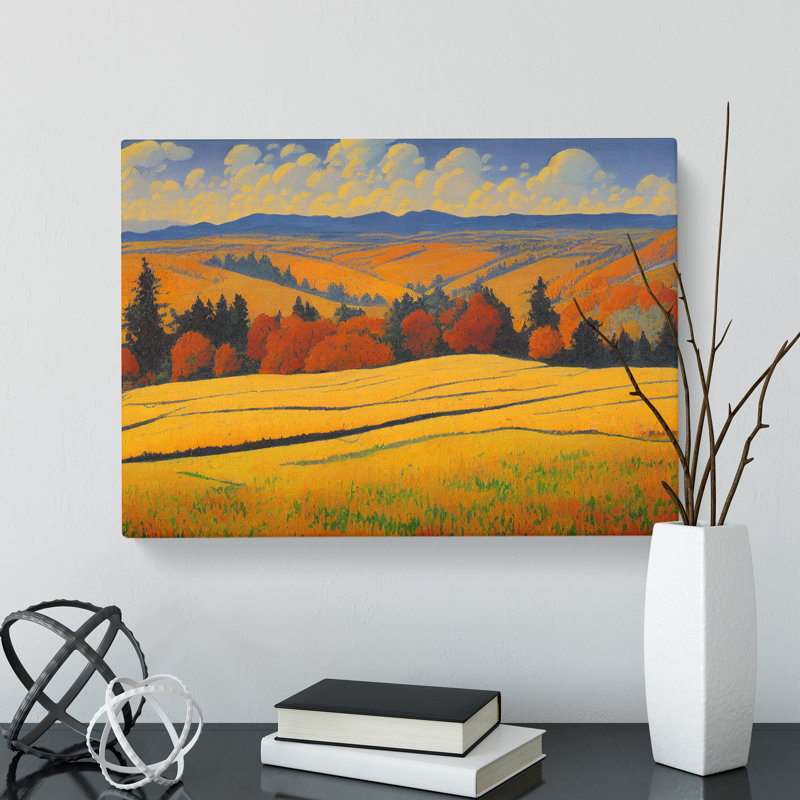 Autumn Meadow Landscape Vol.5 - Wrapped Canvas, 50cm H x 76cm W