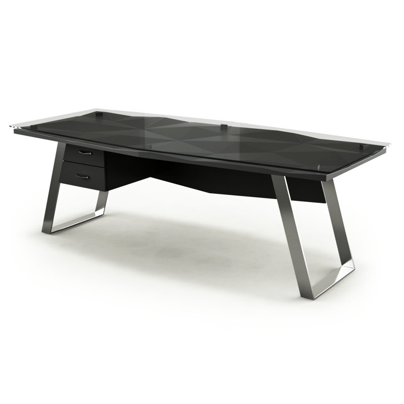 Glass Top Metal Base