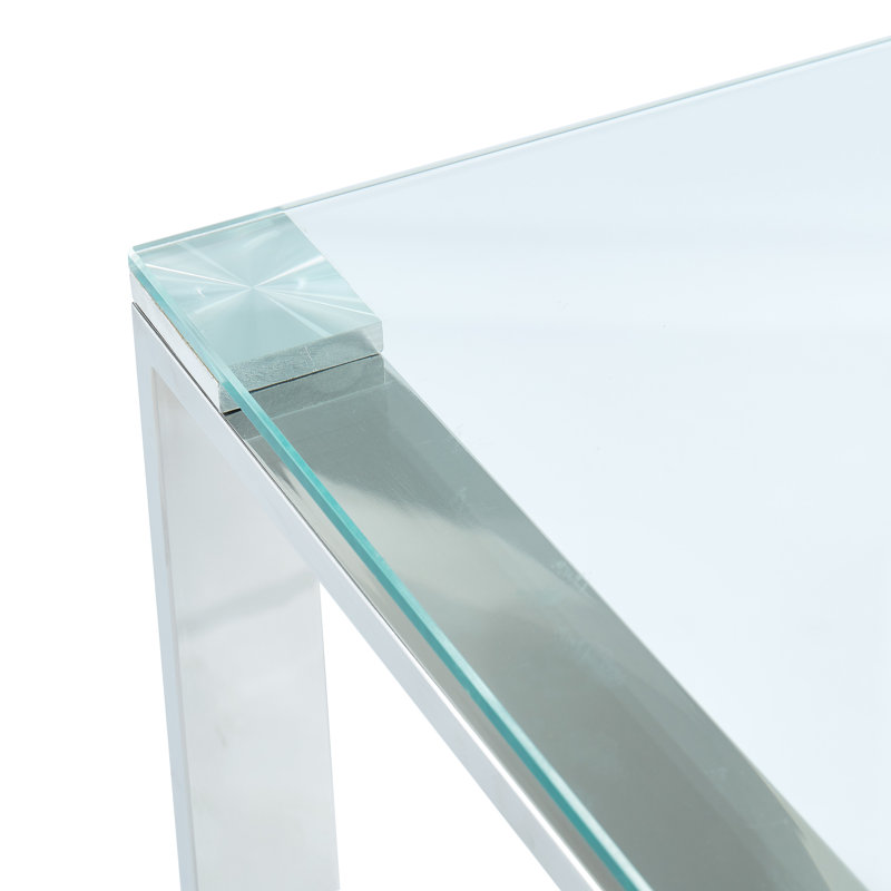 Garnett Glass Top End Table