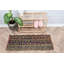 Tapis de couloir turc tissé à la main avec un motif floral rétro pour les petits couloirs et un accent de style oriental dans le style Oushak