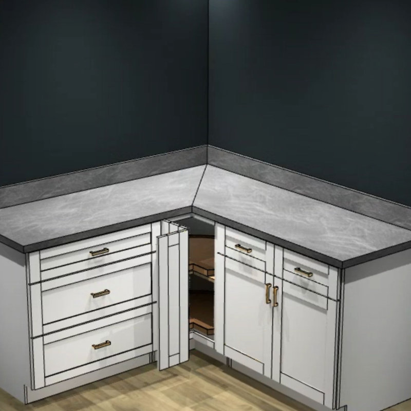 Armoire de coin Lazy Suzan