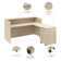 Arrive 72W x 72D Reception L Desk with 3 Drawer Mobile Pedestal