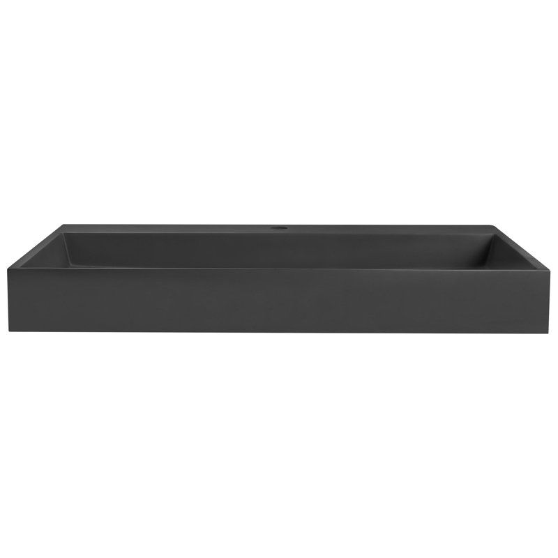 Wall Hung Basin QUENKO, Black, 900cm H x 460cm W x 120cm D, 1