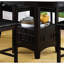 Table de salle à manger à hauteur de comptoir avec finition cerisier foncé, base de rangement et rallonge - Comprend une pièce traditionnelle-1842429370
