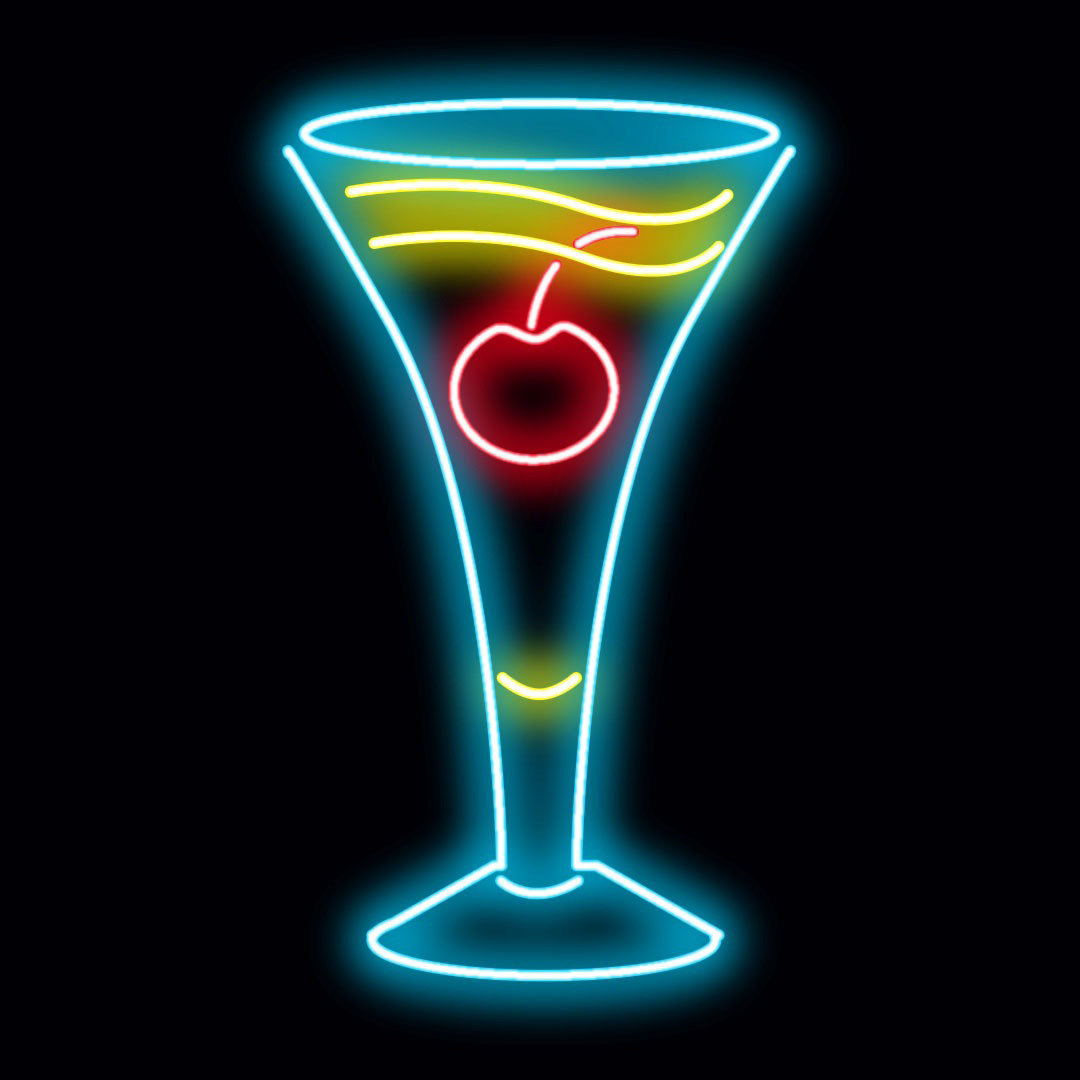 Glass Cherry 60cm LED Beer and Liquor Neon Sign
