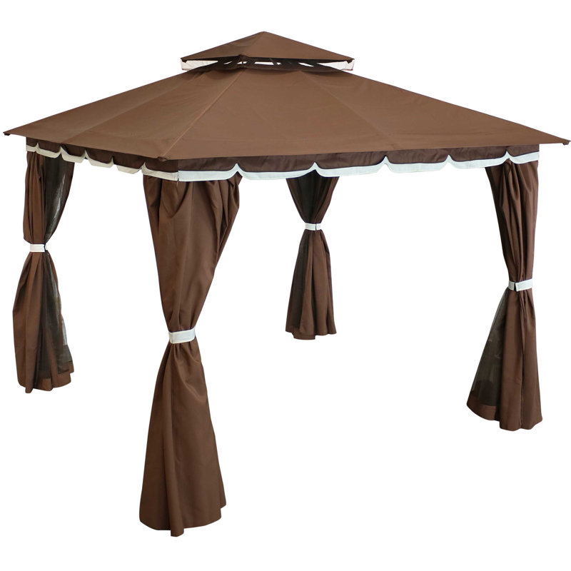 Pavillon de jardin 10 pi Lavely, Brun
