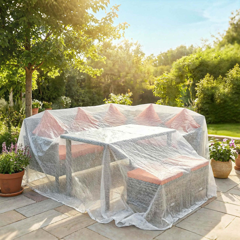 Outsunny 4 x 6m Waterproof Tarpaulin Heavy Duty 140GSM PE Tarp White