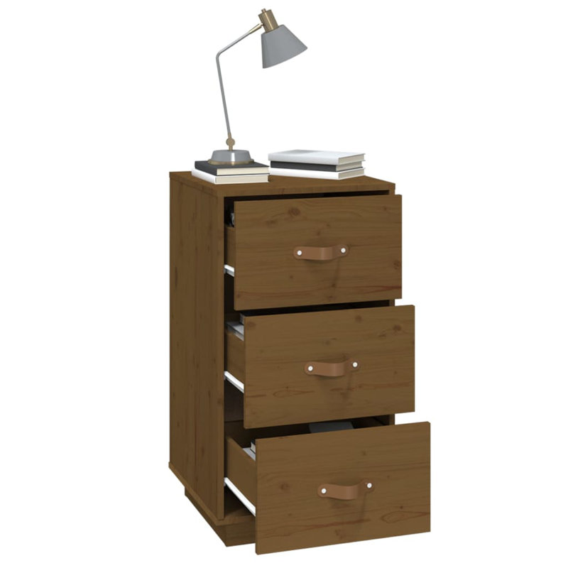 Moscato 40cm W Solid Wood Bedside Table, Brown