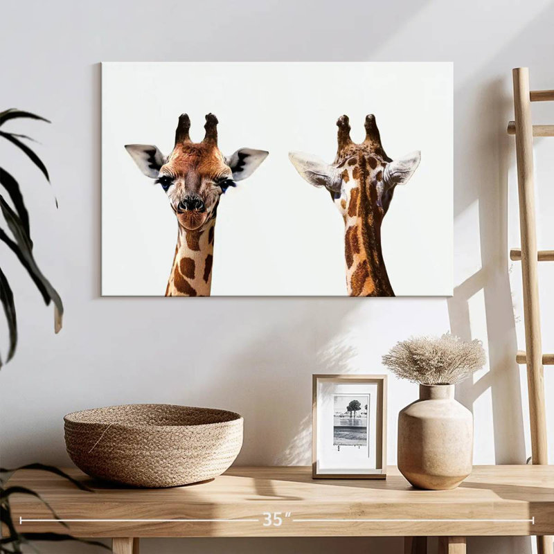 Giraffe Front And Back Portrait, 16" H x 24" W