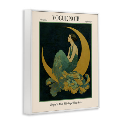 Draped In Moon Silk Framed Giclee, design by A Barefoot Stylist