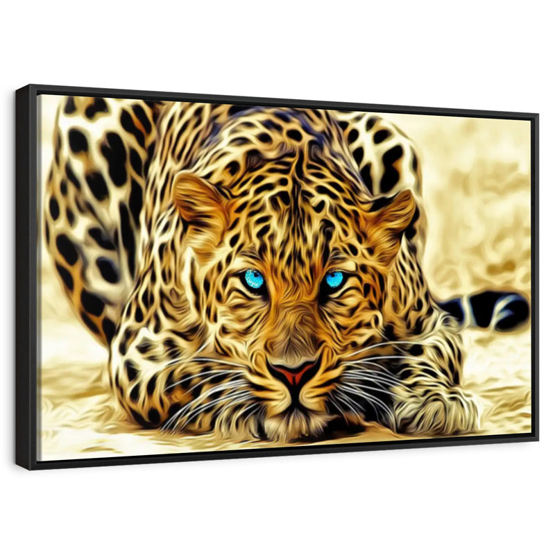 Brampt Blue Eyed Jaguar, 27" H x 40" W