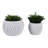 Polyresin Planters With Twisted Design And Sculptural Detailing, Set Of 2-1438223762