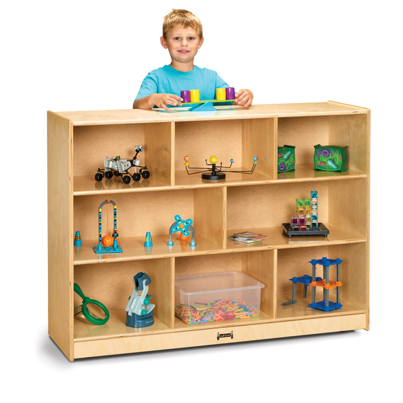 Kids Natural Wood Super-Sized Mobile Storage Unit