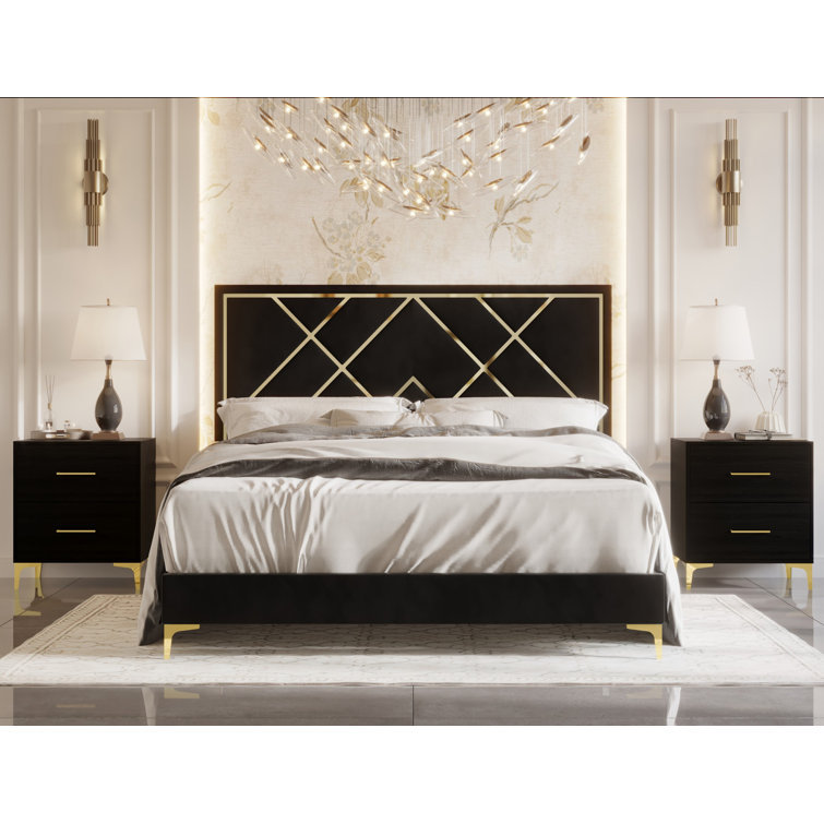 Lausyn Upholstered Standard 3 Piece Bedroom Set