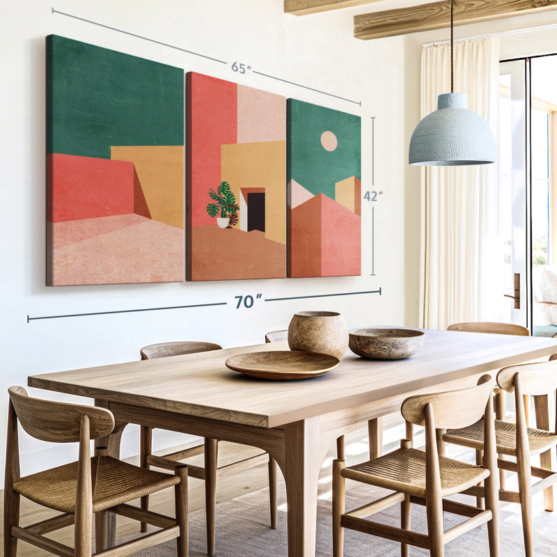 Architecture «Abstract Summer Home Canvas Print» sur, H 65 po x l 42 po