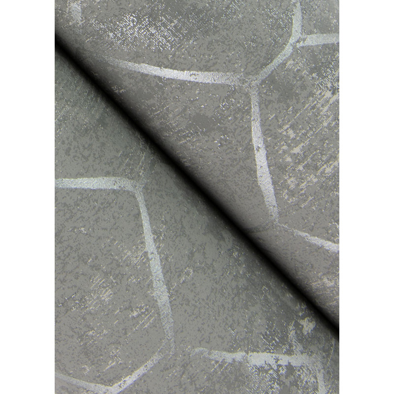 Rauta Metallic Wallpaper Roll, Pewter