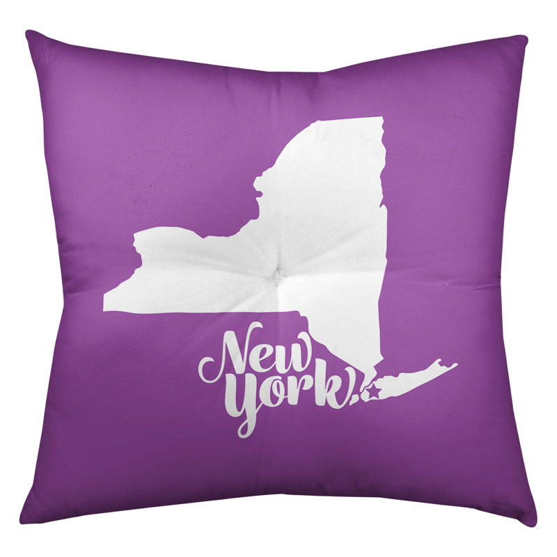 Coussin de sol touffeté nevada, 26 po x 26 po, Violet, New York