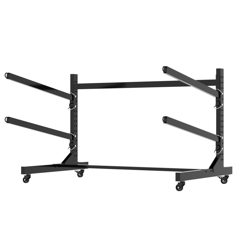 Support de kayak autoportant à 2 niveaux, support de kayak robuste, rangement pour kayak pour le garage, quai de bateau