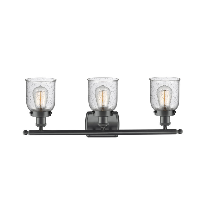 Éclairage pour meuble-lavabo 3 lumières 26 po Ballston Urban Bell, Grainé, DEL, Noir mat