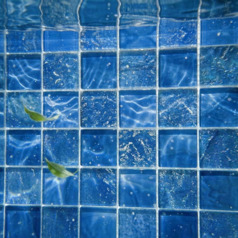 Starlight Glow-in-the-Dark 12" x 12" Pool & Wall Glass Mosaic Tile, Ocean