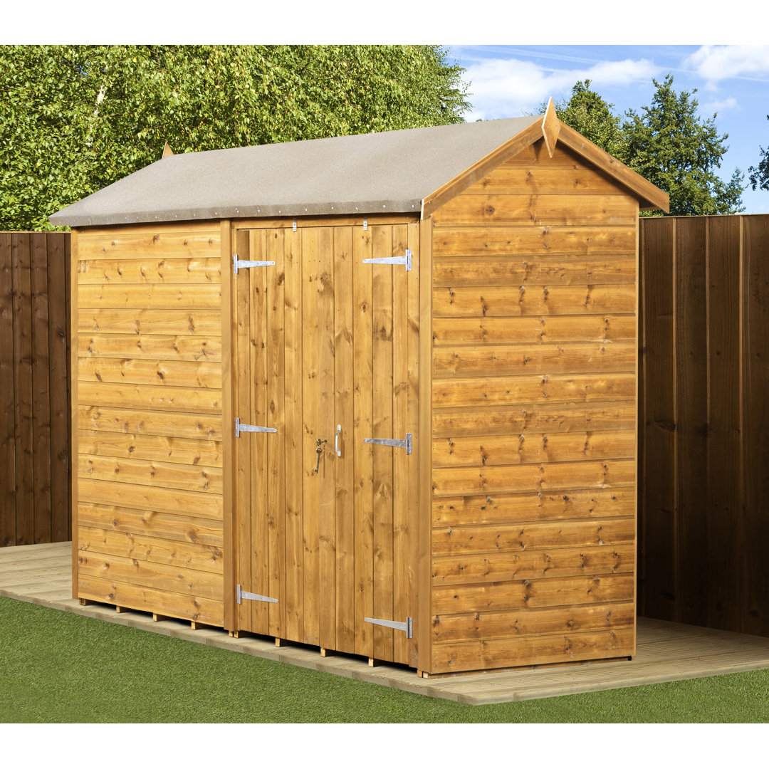 Modular Apex Garden Shed No Windows Double Door