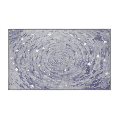 Machine Washable Gray Area Rug