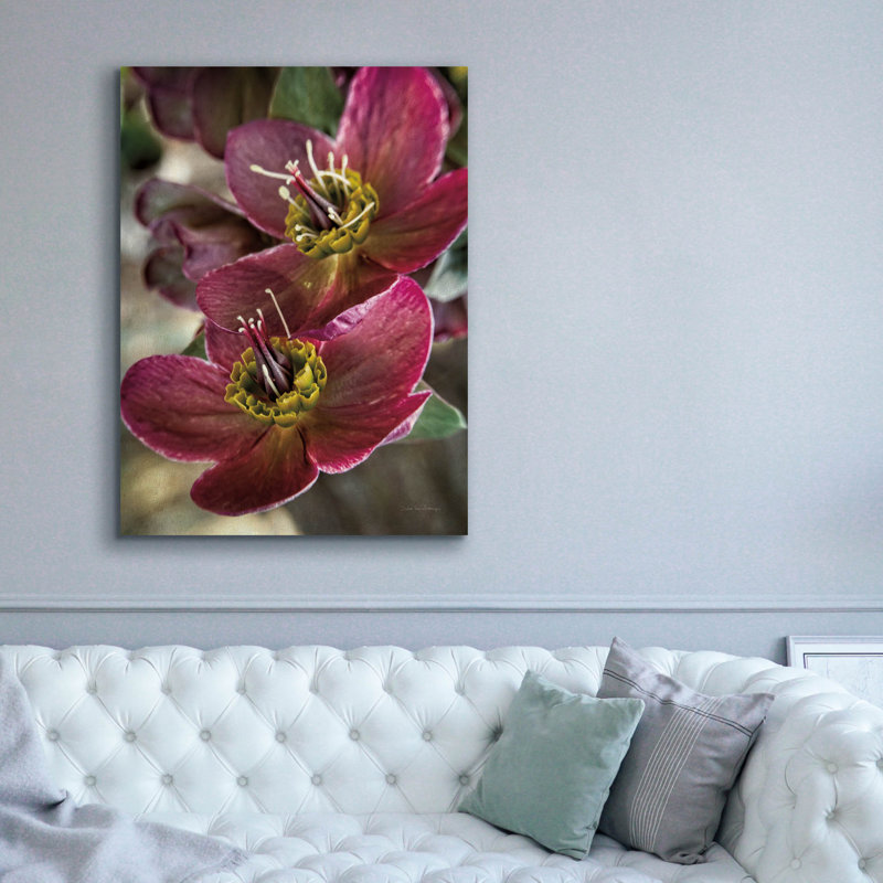 «Lenton Rose V» Epic Graffiti par Debra Van Swearingen, art mural sur toile, 40 po x 54 po