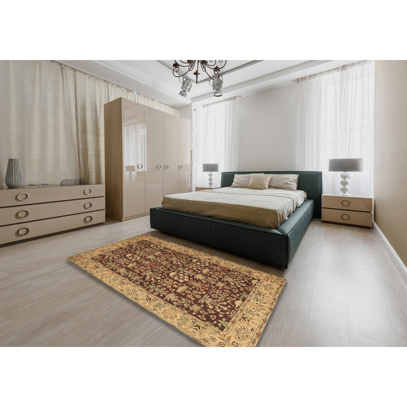 Tapis brun à motif oriental, Rectangle 5 pi x 7 pi