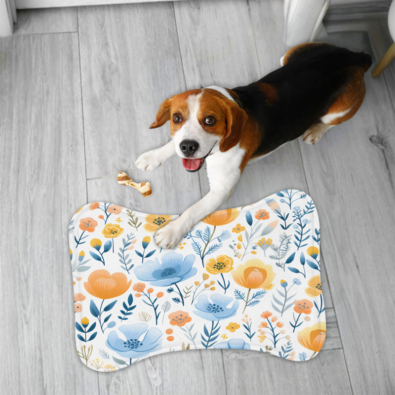 Nostalgic Boho Blooms - Tapis d'alimentation en os 1 pièce, Moyen (18 po)