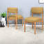 Ensemble de chaises de salle à manger à structure en bois durable, style moderne, jaune, pour la cuisine et la maison