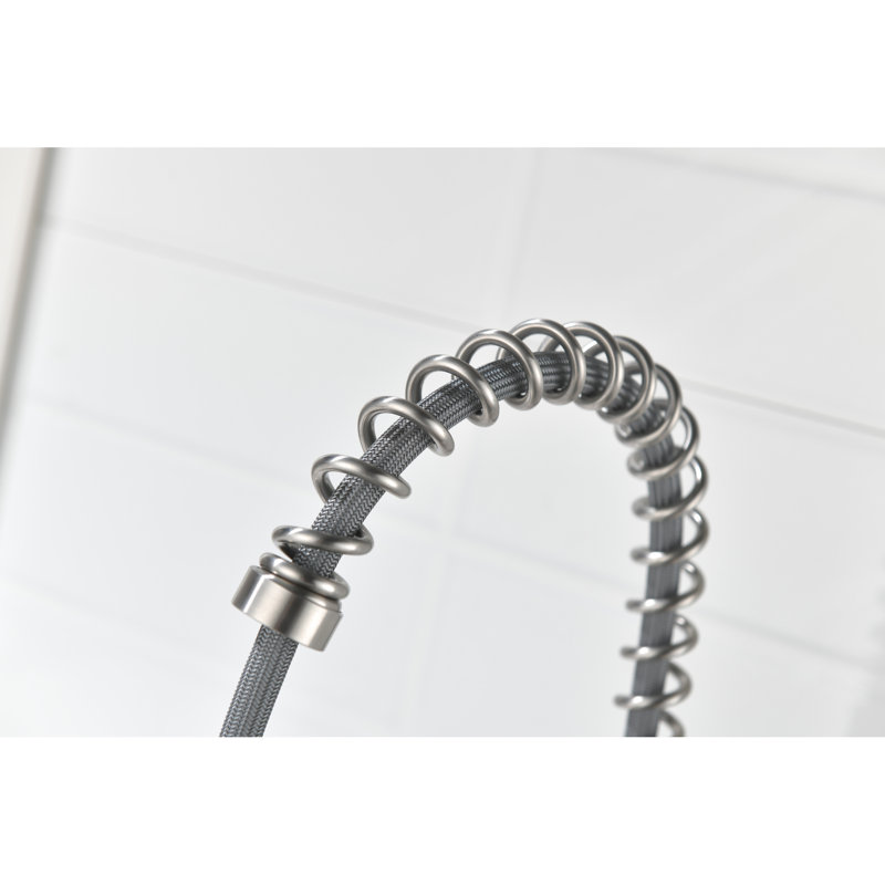 Touch Function Kitchen Faucet With Pull Down - Stainless Steel, And Stylish Pull-Down Spray Brushed Nickel Elegance, Silver