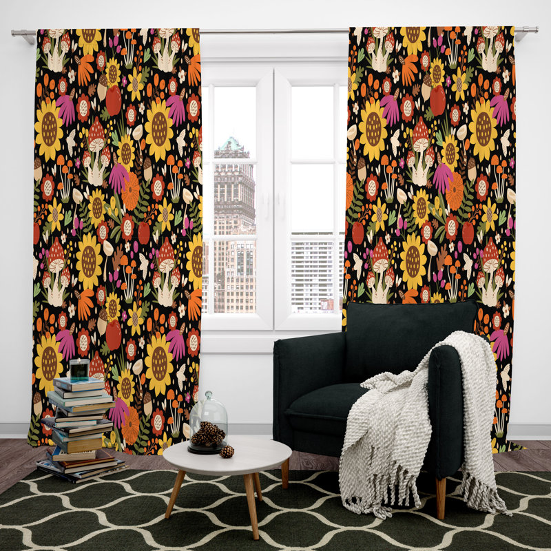 Rideau en polyester Ventanas, L 40 po x L 61 po