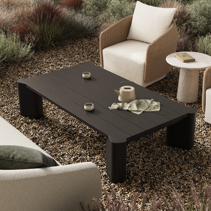Soho Outdoor Metal Coffee Table-Bronze