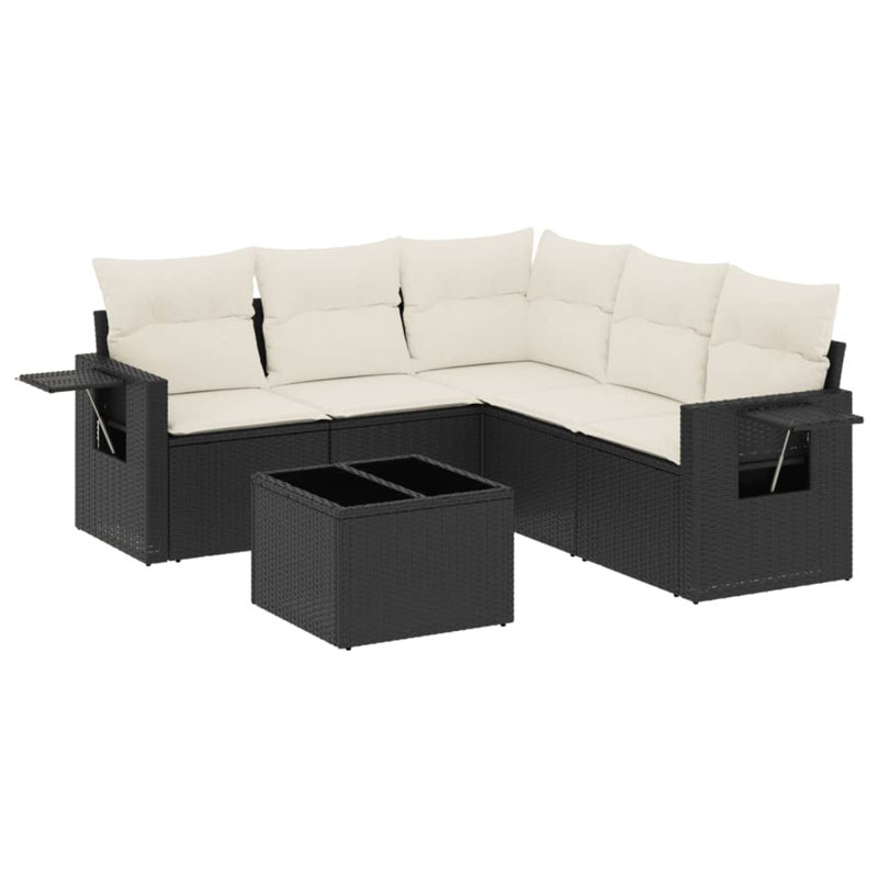 Ensemble de canapé de jardin Vidaxl - noir