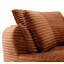 Chaise ronde, méridienne d'appoint moderne en velours côtelé à assise profonde et siège arrondi avec 3 coussins pour le bureau de la chambre à coucher, aucun assemblage requis-52074041