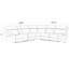 Canapé modulaire inclinable 6 pièces Abree
