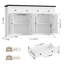 Buffet 2 tiroirs 55,1 po de largeur-88589038
