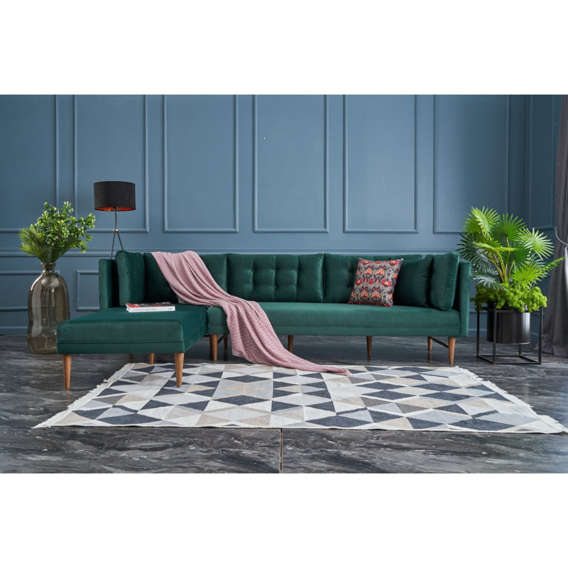 Canapé modulaire Edony, 100 % polyester vert