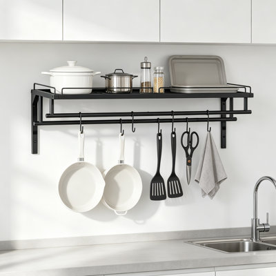 Iron Rectangle Wall Mounted Pot Rack