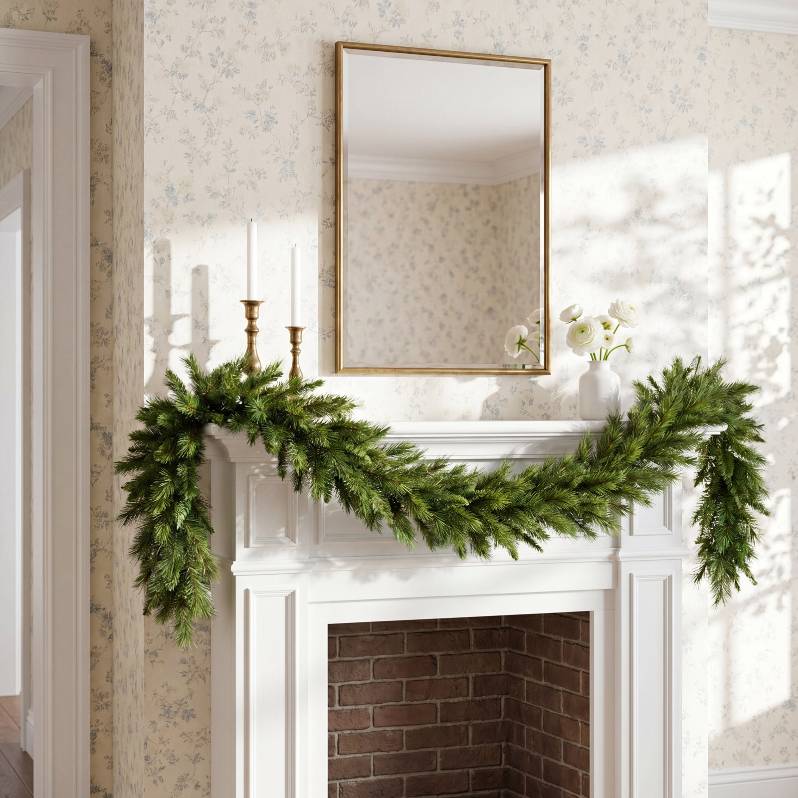 108'' in. Faux Pine Garland