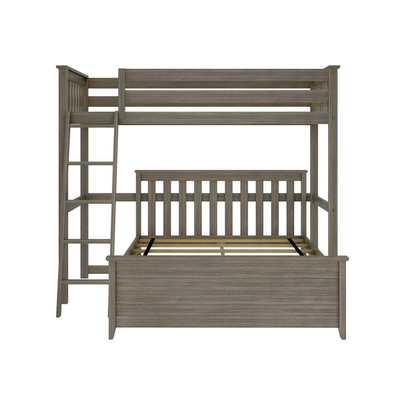 L-Shaped Twin Over Full Bunk Bed, Clay