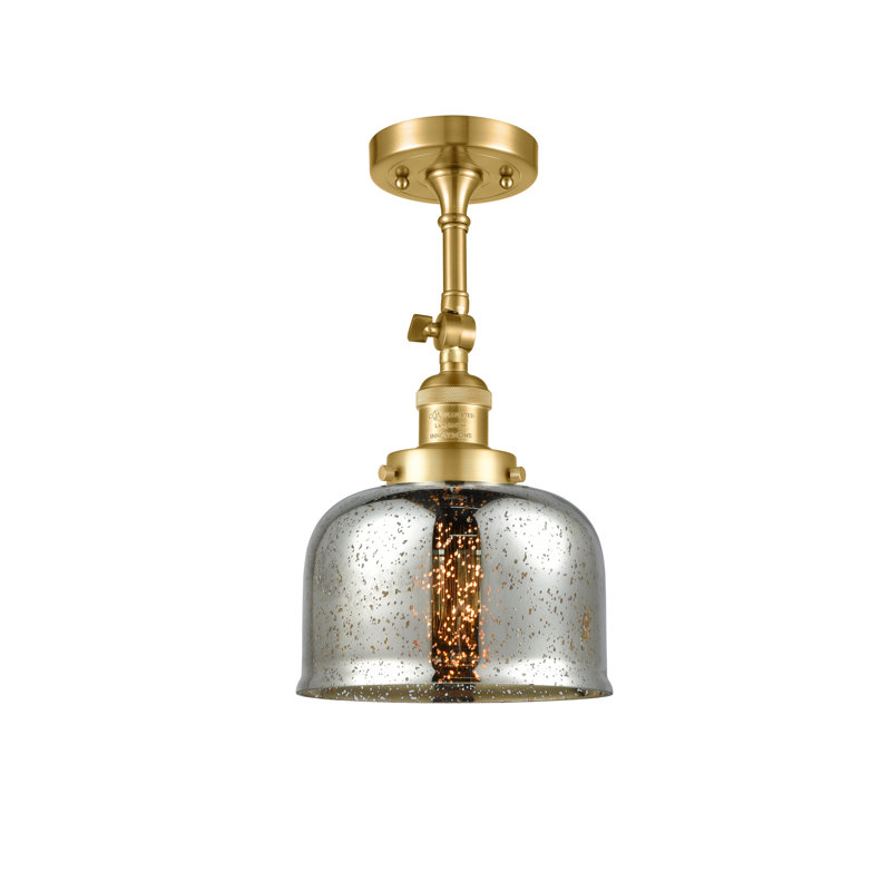 Applique murale 1 lumière 8 po Bell, Argent mercuré, Or satiné, Ampoule non incluse