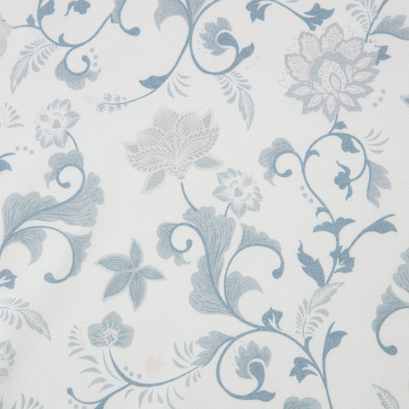 Chanasya Blue Floral Paisley Microfiber Queen Sheet Set