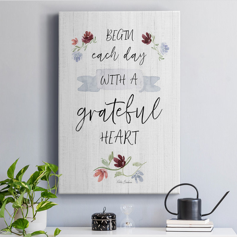 Toile tendue avec châssis Grateful Heart, H 36 po x l 24 po x P 1 po